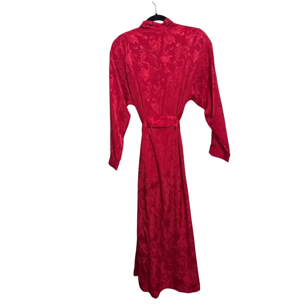 Vintage Gold Label Victoria's Secret Robe Floral Embossed S
